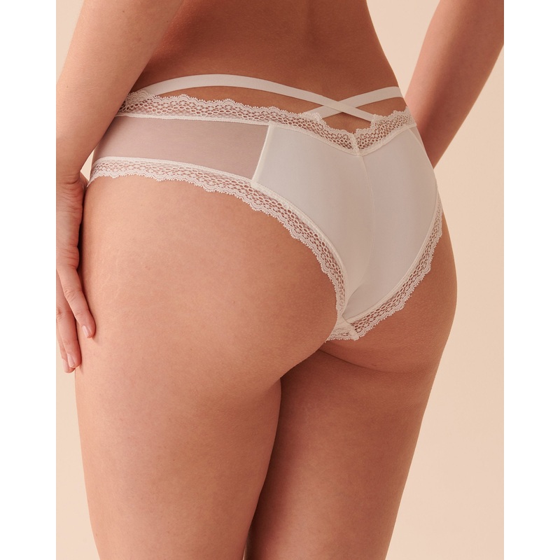 Mesh And Lace Trim Cheeky Panty