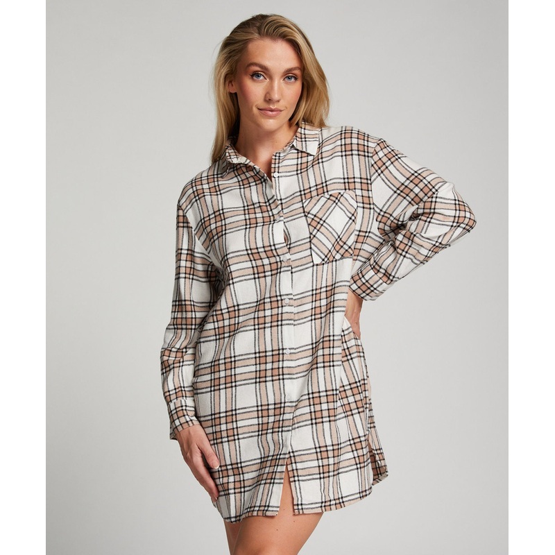 Ns Long Sleeve Boyfriend Twill Check