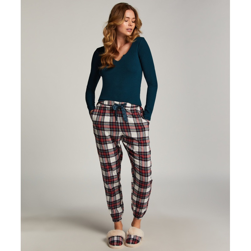 Pant Flannel Twill Check Cuff