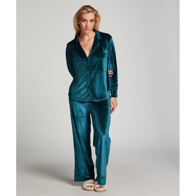 Pant Shiny Velours Piping