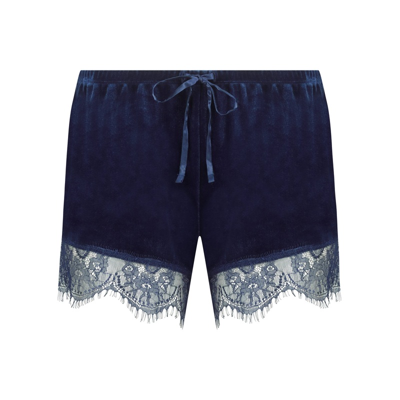 Short  Shiny Velours Lace