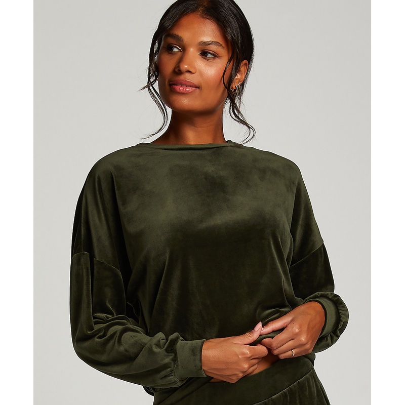 Top Long Sleeve Velours Crew