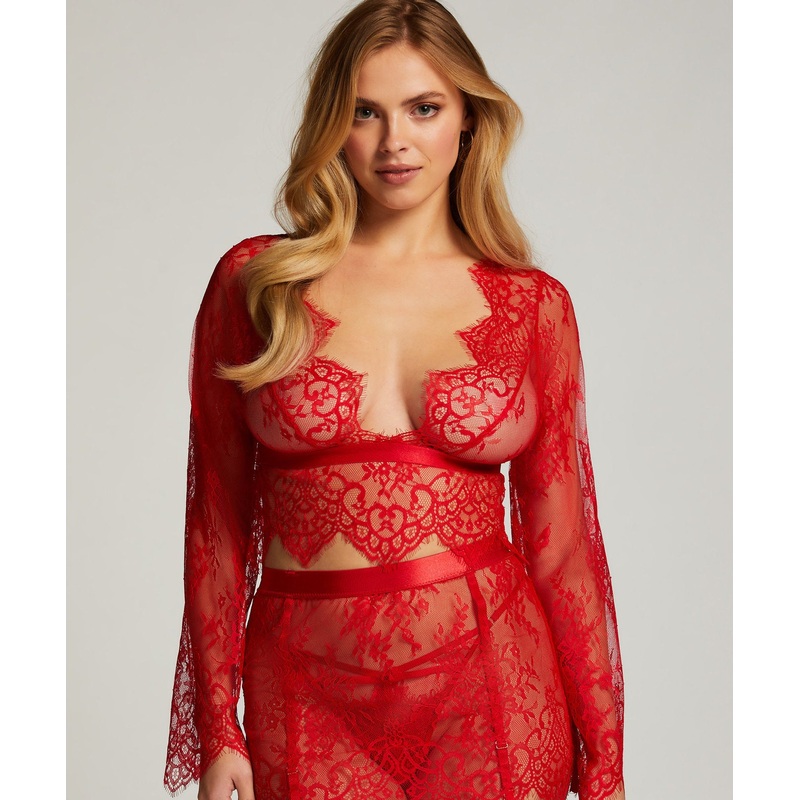 All-over Lace Top - Red