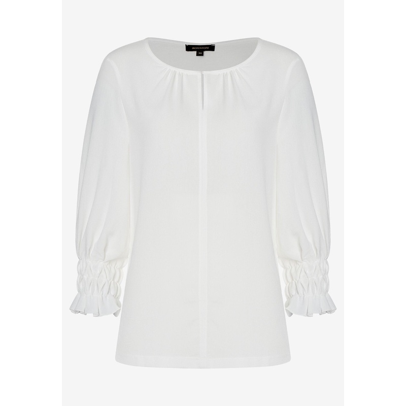 Feminine Blouse Shirt With 3/4 Sleeve