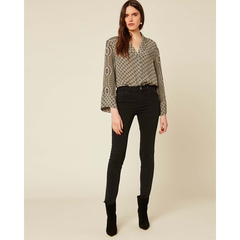 Kaki Chemise Col Tailleur Java