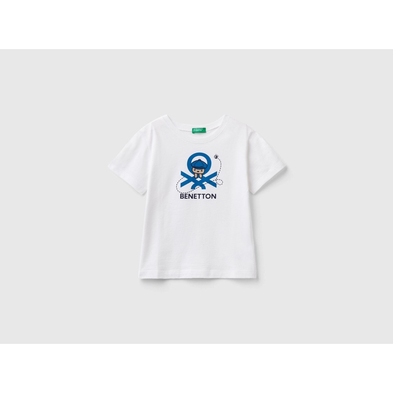 T-Shirt With Print In 100% Organic Cotton