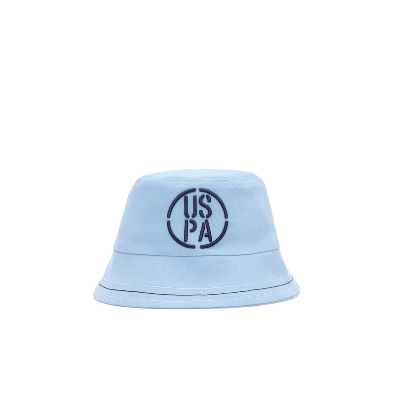 Blue Bucket Hat With Logo