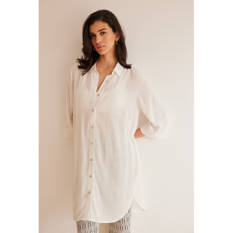 Ivory Long Sleeves Camisoles