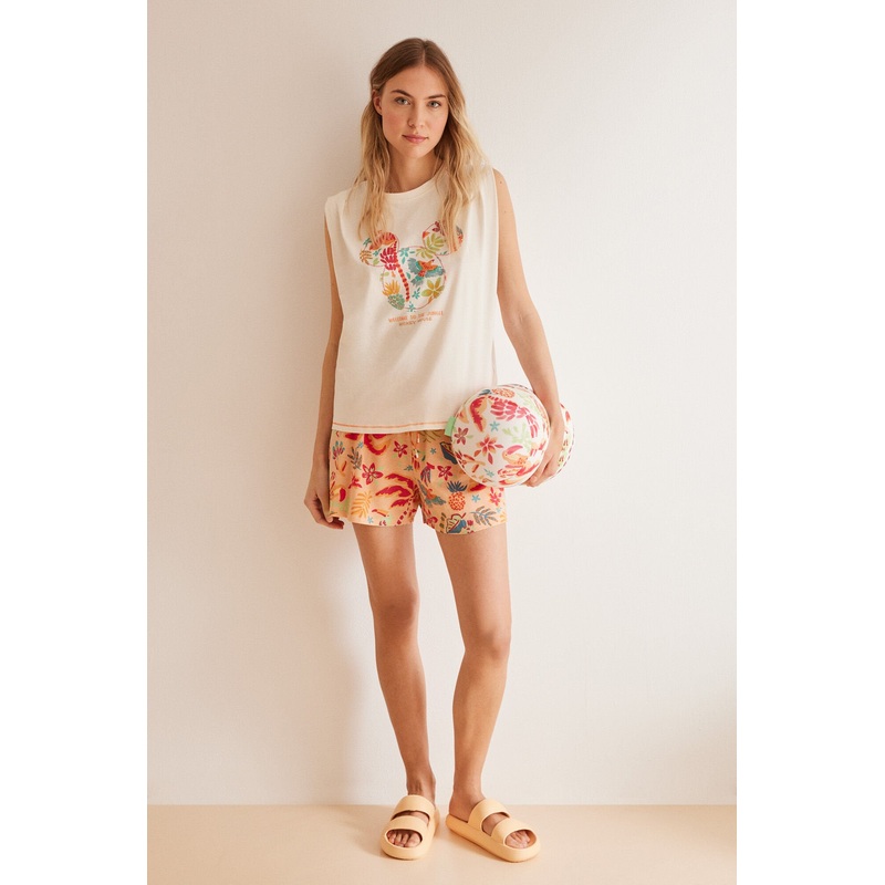 Ivory Straps Short Pant Pyjama