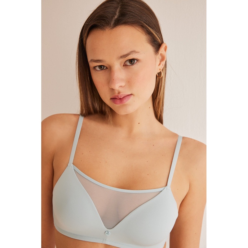 Medium Blue Triangular Padded Bra