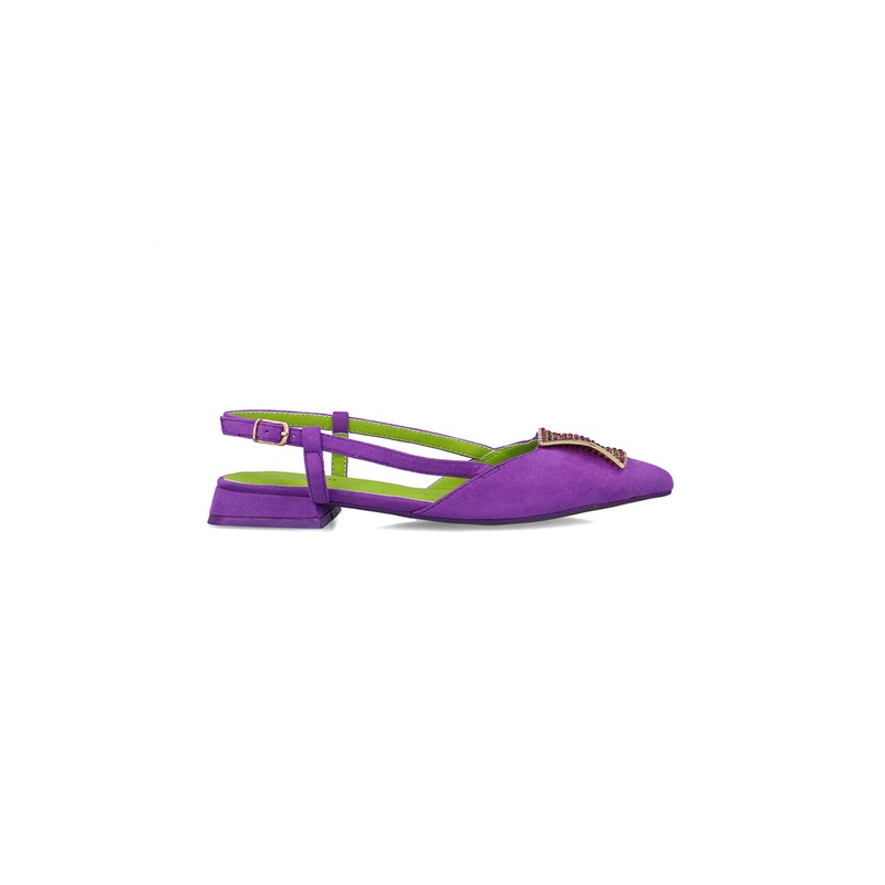 Multi-Color Slingback Mules With Embellishment