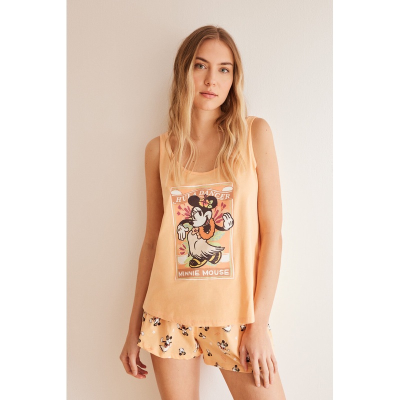 Orange Straps Short Pant Pyjama