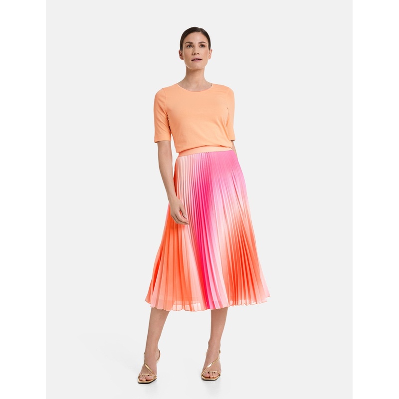 Pleated Skirt With Colour Graduation