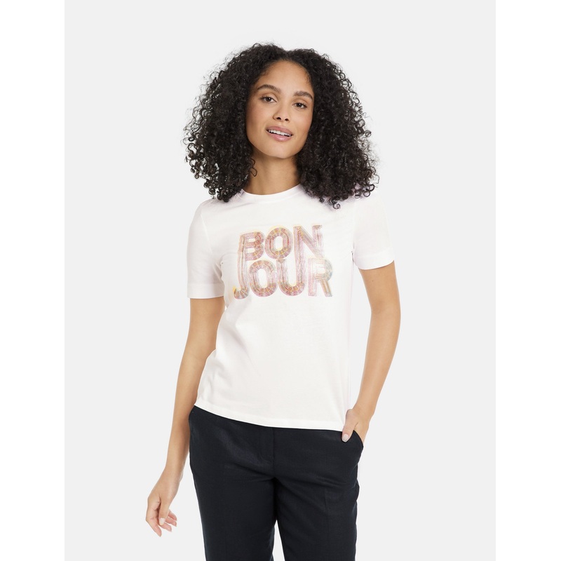 Sustainable T-Shirt With Printed Lettering