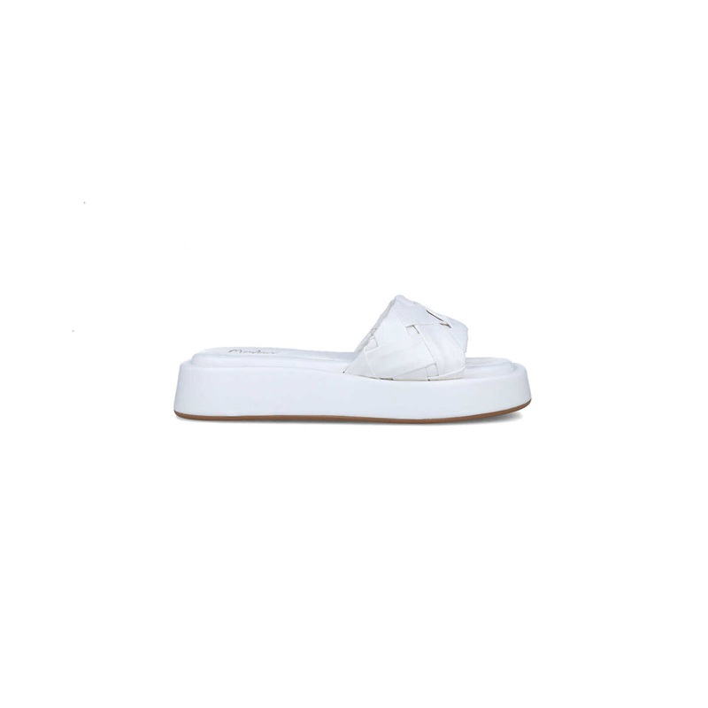 White Platform Slippers