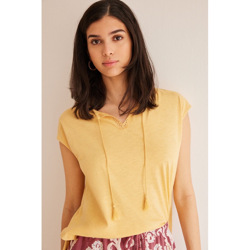 Yellow Short Sleeves T Shirt