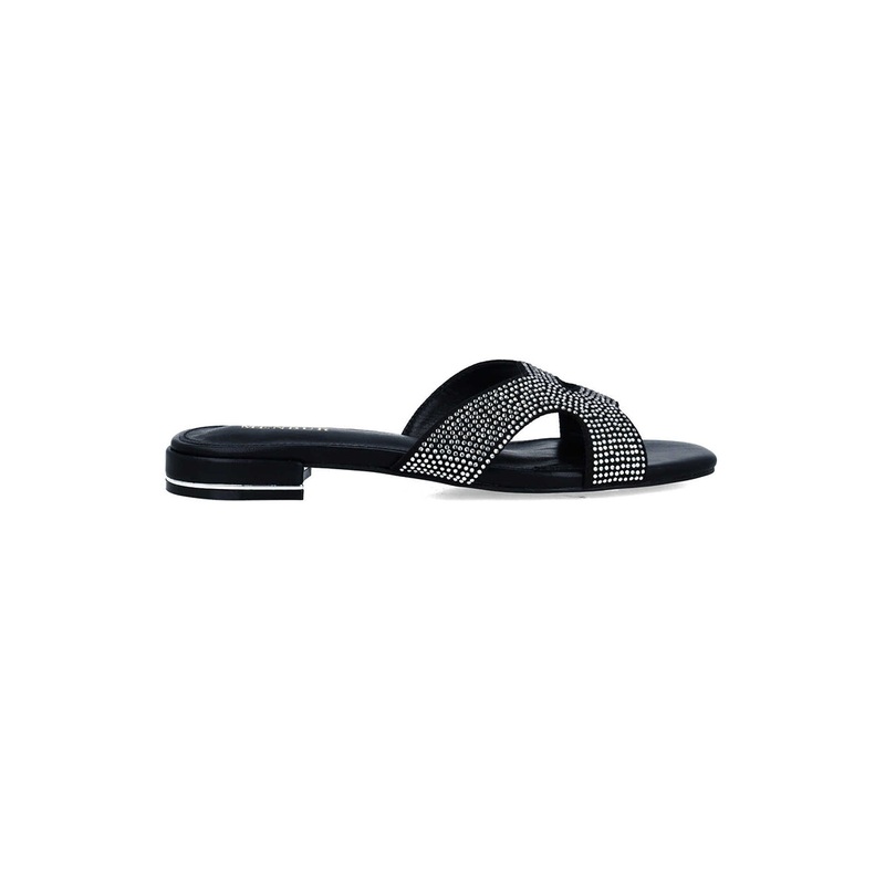 Black Slippers With Kitten Heel