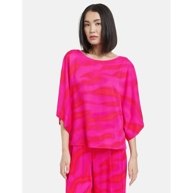 Casual Blouse Made Of Elegant Satin