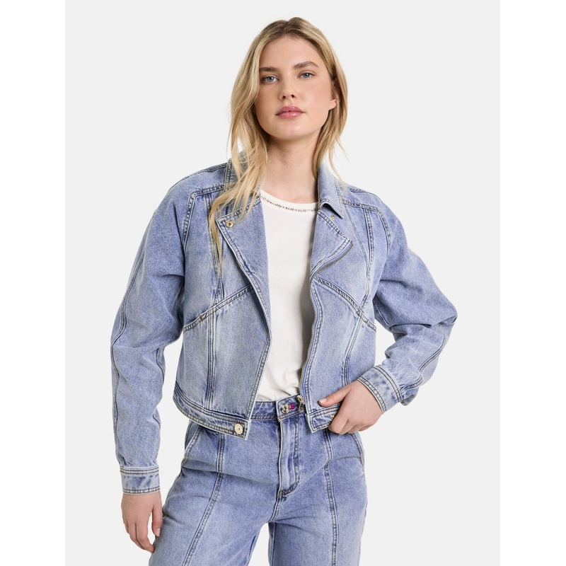 Denim Biker Jacket