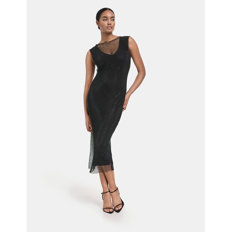 Figure-Defining Mesh Dress With A Glitter Effect