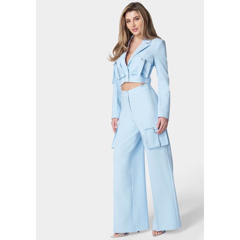 High Waist Ultra Wide Leg Cargo Pant