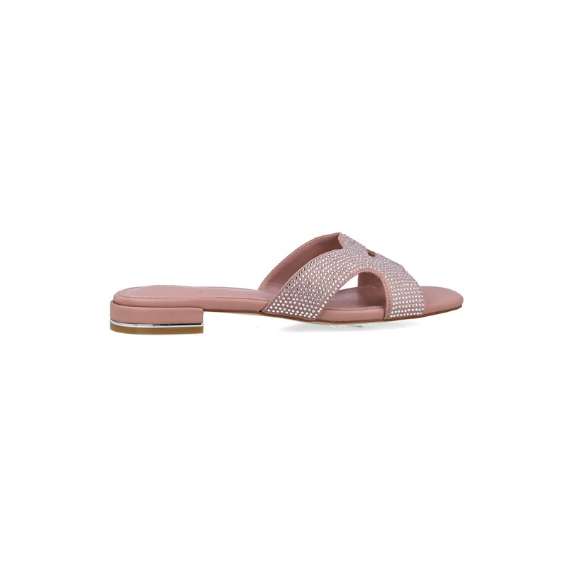 Pink Slippers With Kitten Heel