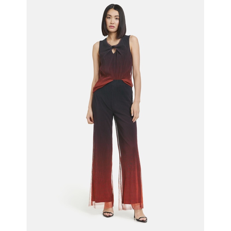 Pleated Trousers With Colour Graduation