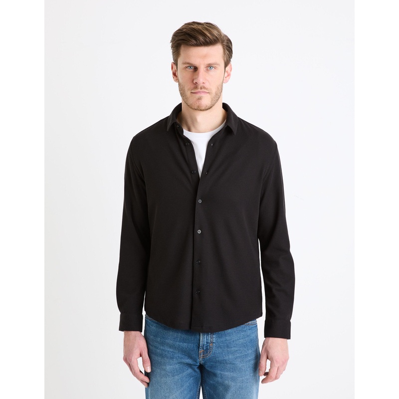 Regular Plain Embossed Shirt