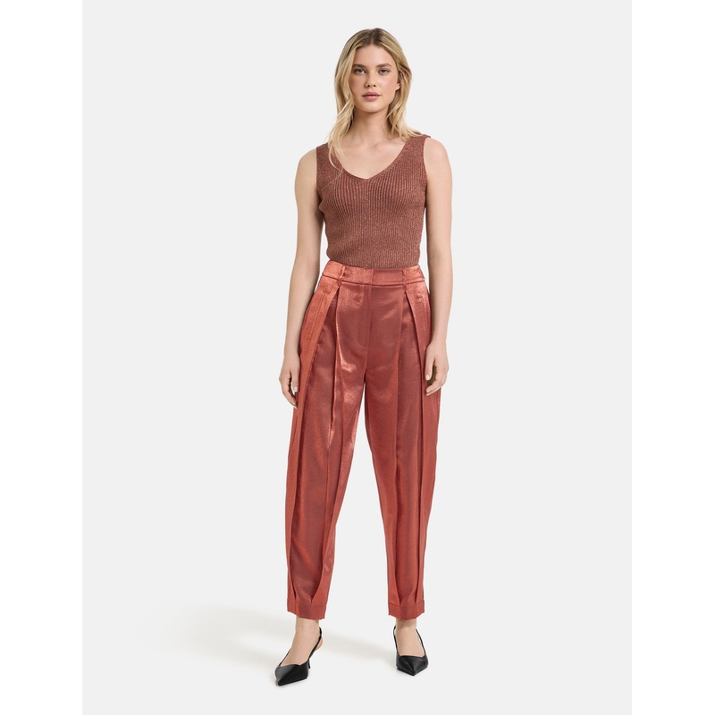 Shiny Trousers In A Balloon Fit