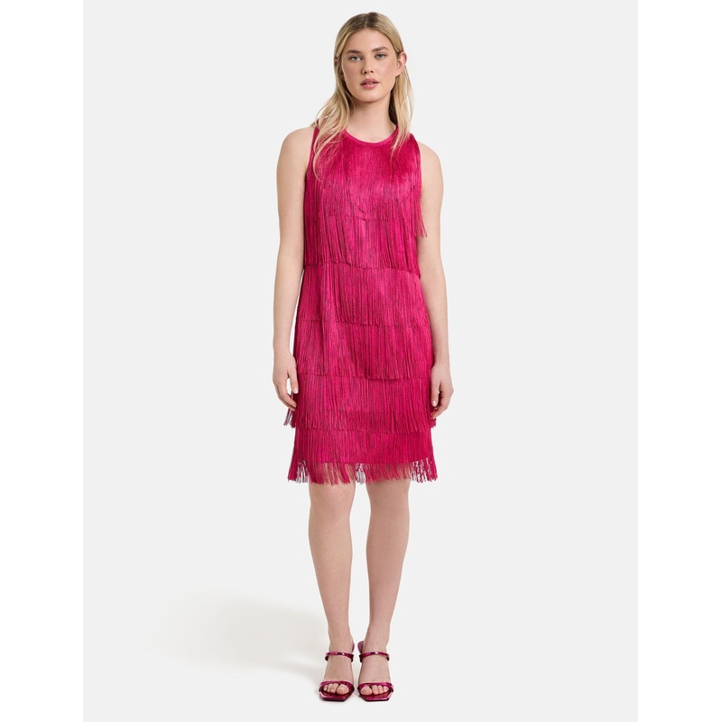 Sleeveless Dress With Fringing