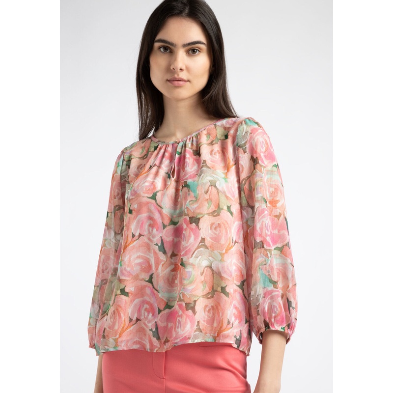 Chiffon Blouse With Rose Print