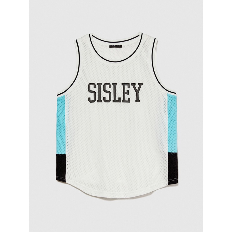 Color Block Mesh Tank Top