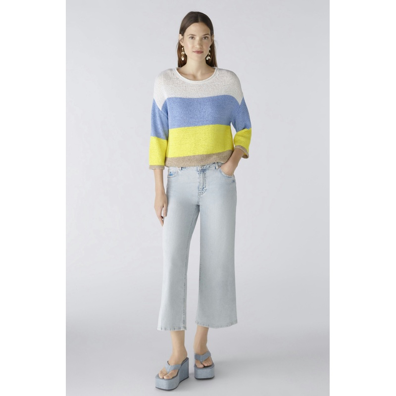 Cropped Wide Leg Jeans Mid Waist