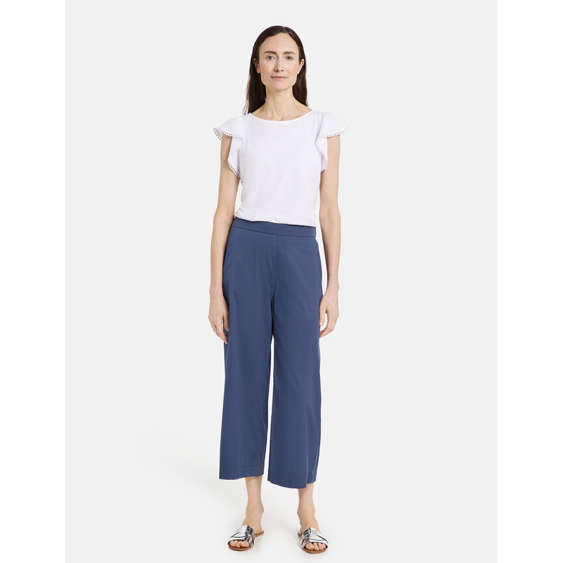 Culottes With A Stretch Waistband At The Back