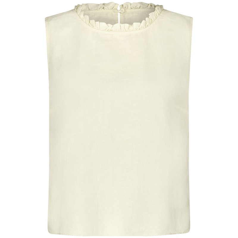 Fitted Blouse Top With A Ruffled Collar