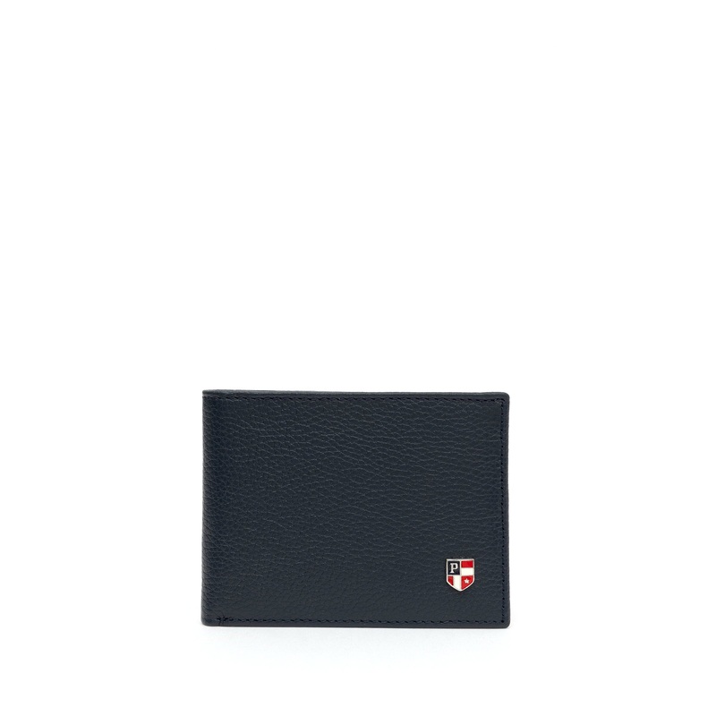 Navy Blue Wallet With Logo