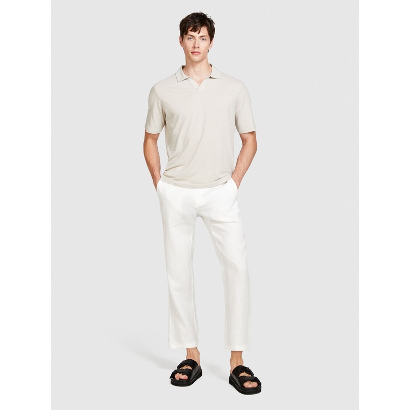 Regular Fit Trousers In 100% Linen