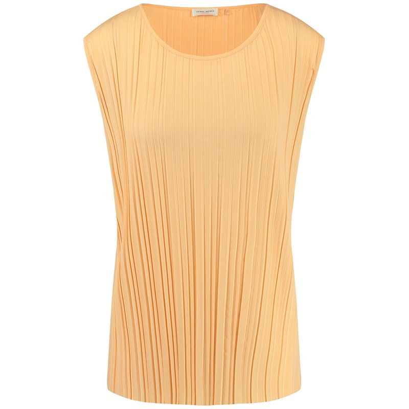 Sleeveless Pleated Blouse With Stretch For Comfort