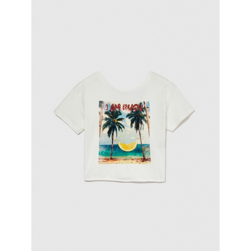 T-Shirt With Bare Back