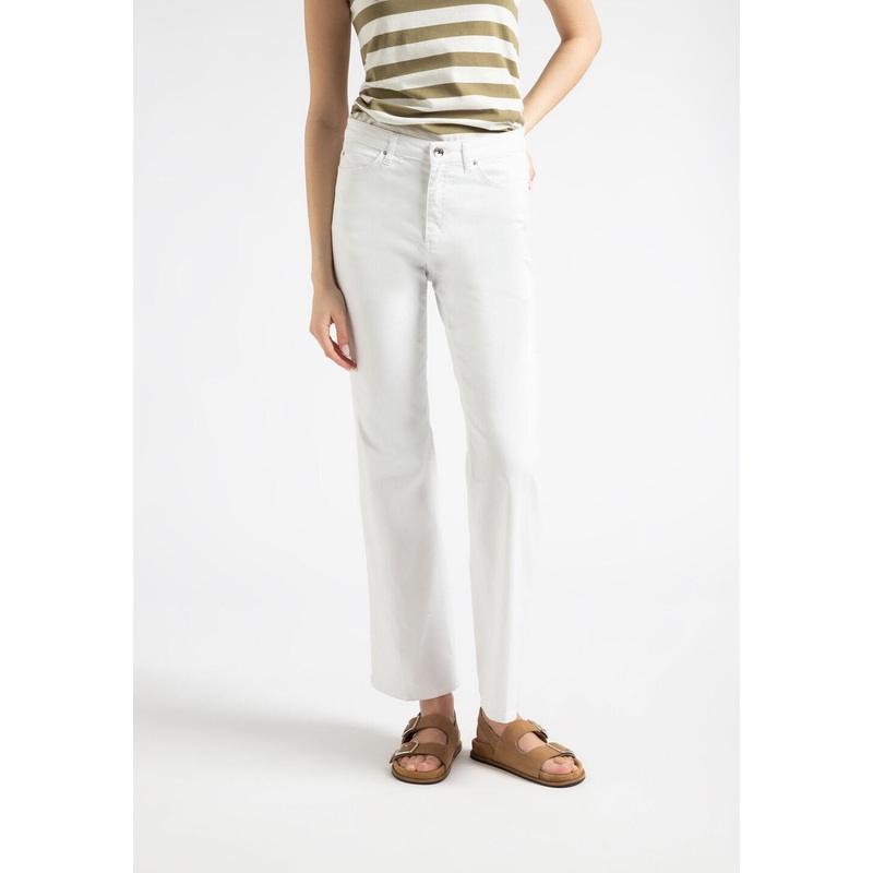 Wide Leg White Denim