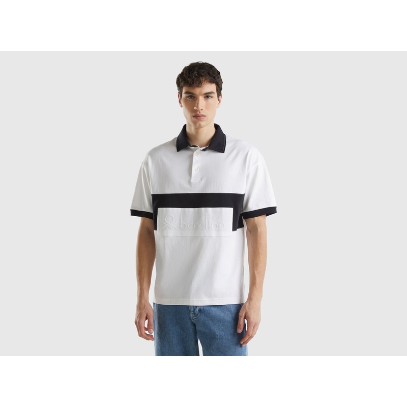 Black And White Rugby Polo