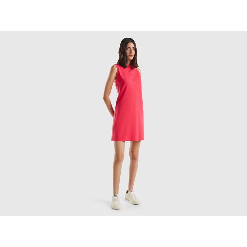 Fuschia Polo-Style Dress