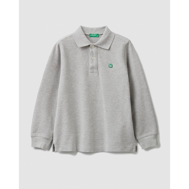 Light Grey L/S Polo Shirt