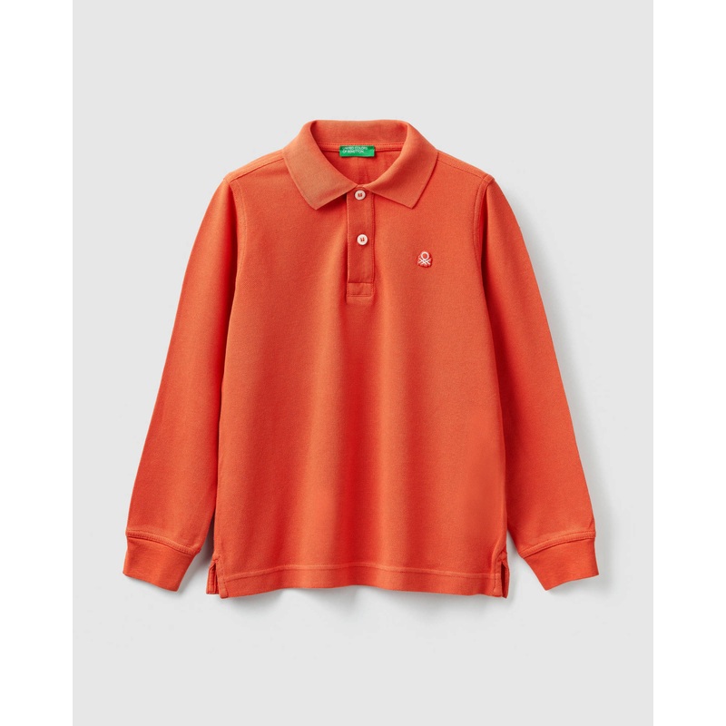 Orange L/S Polo Shirt