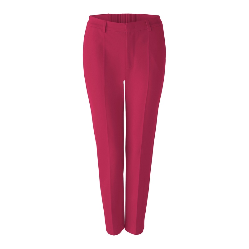 Slim Fit Dress Trousers With Elastic Waist Band
