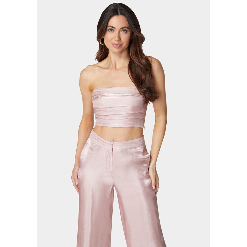 Srapless Scoop Neck Sequin Bustier Top
