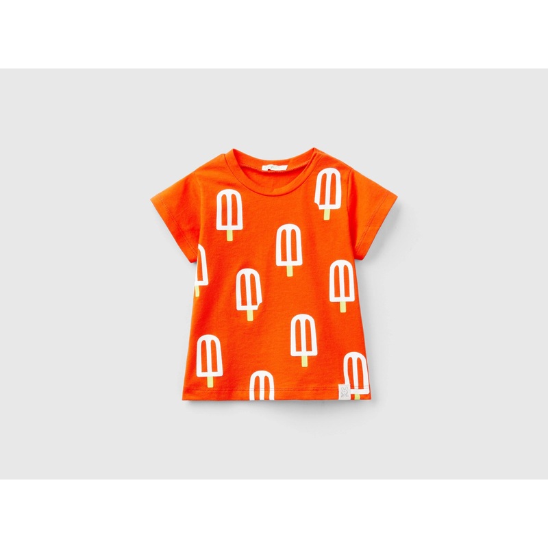 T-Shirt With Ice Cream Print