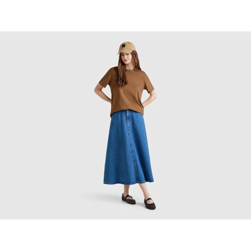 Flared Jean Skirt