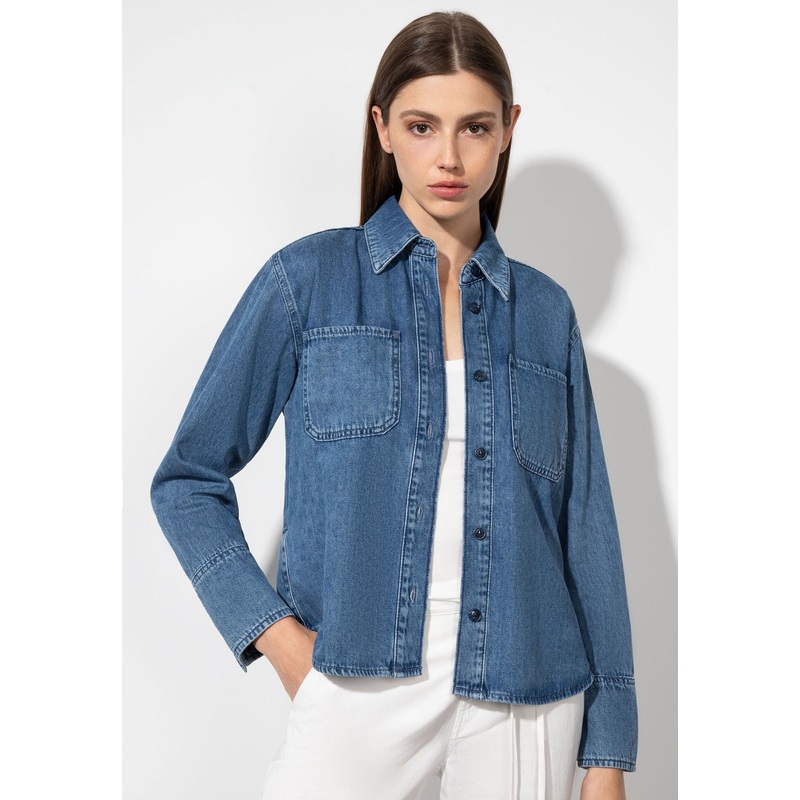 Jacket Style Denim Shirt