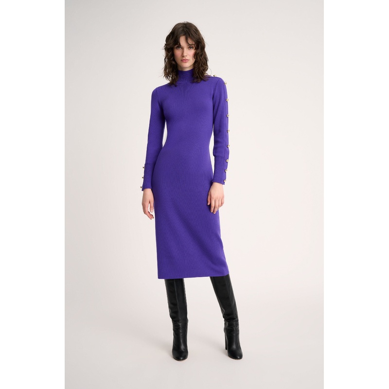 Mentolato Dress With Decorative Buttons